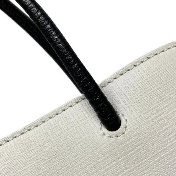 Auth BALENCIAGA Shopping Tote XXS 597858 White Black Leather - Tote Bag - Picture 11 of 16